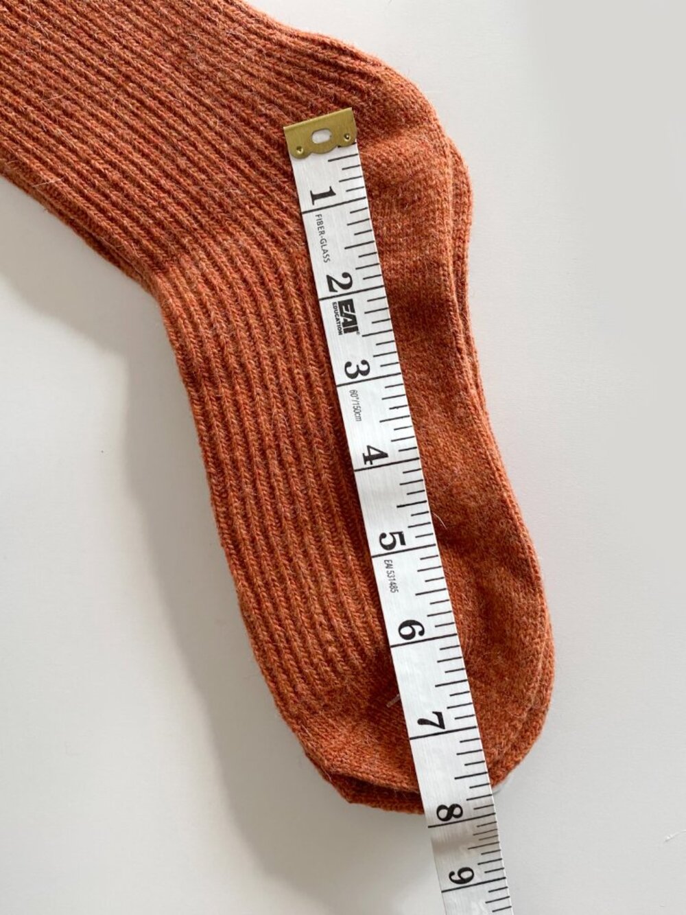 NWT Irish 100% Natural Undyed Wool Crew Socks Rust NWT High Quality - Picture 3 of 5